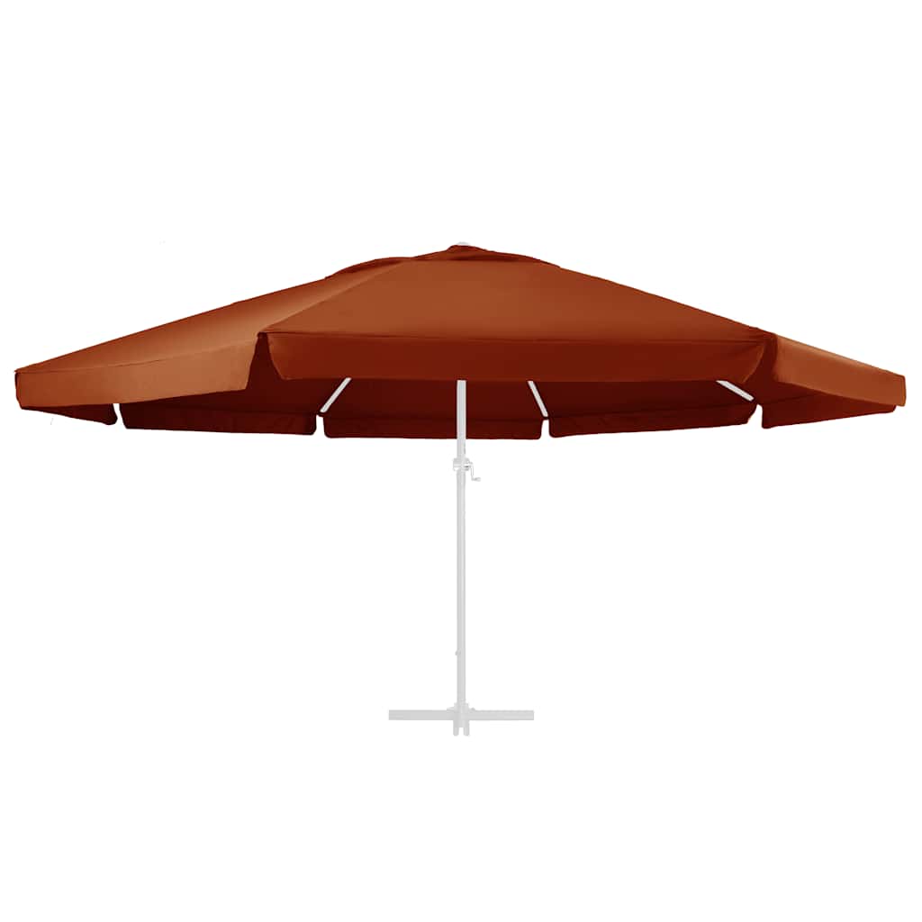 Tecido de substituição p/ guarda-sol exterior 610 cm terracota