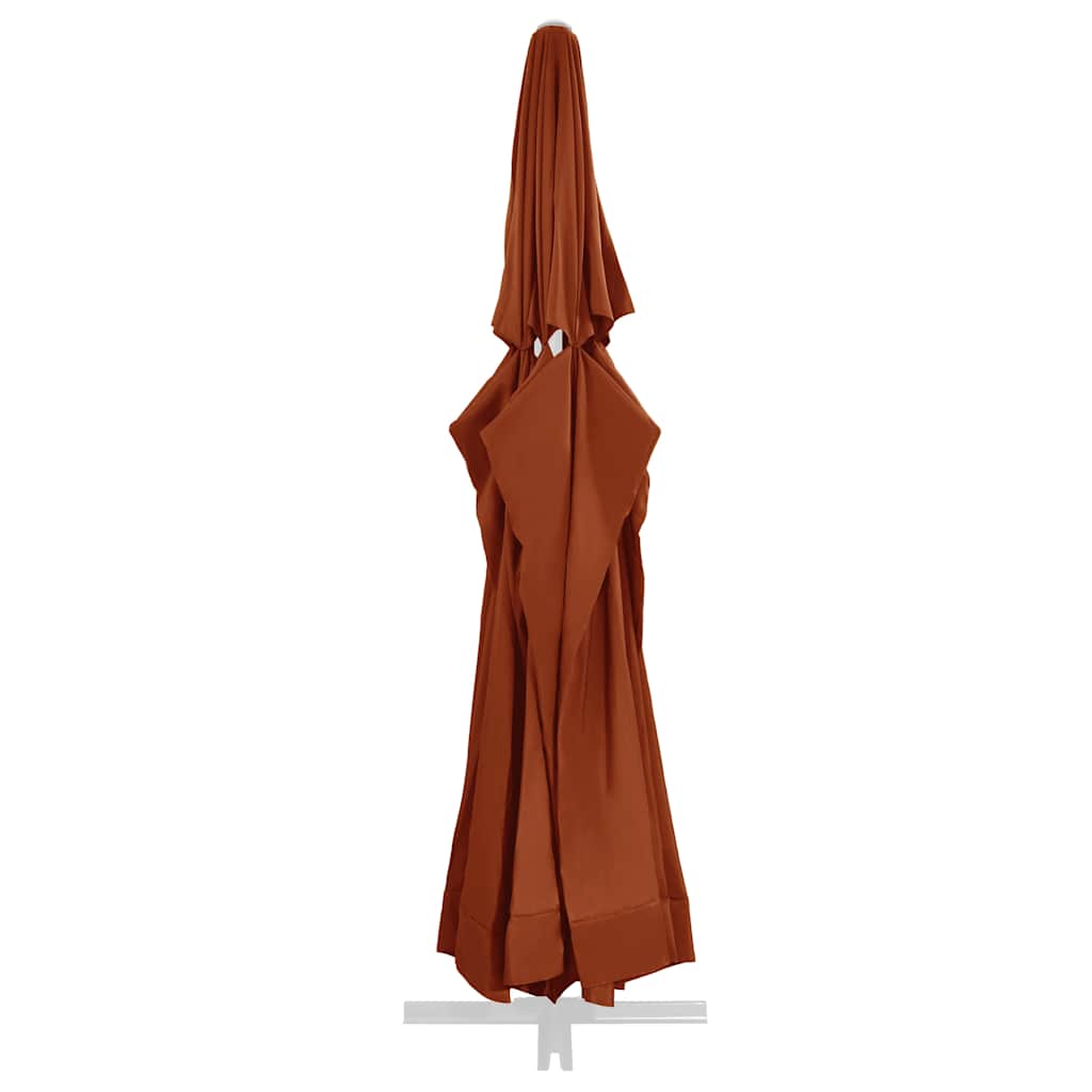 Tecido de substituição p/ guarda-sol exterior 610 cm terracota