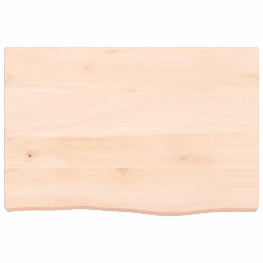 Bancada p/ casa de banho 60x40x(2-6) madeira maciça não tratada