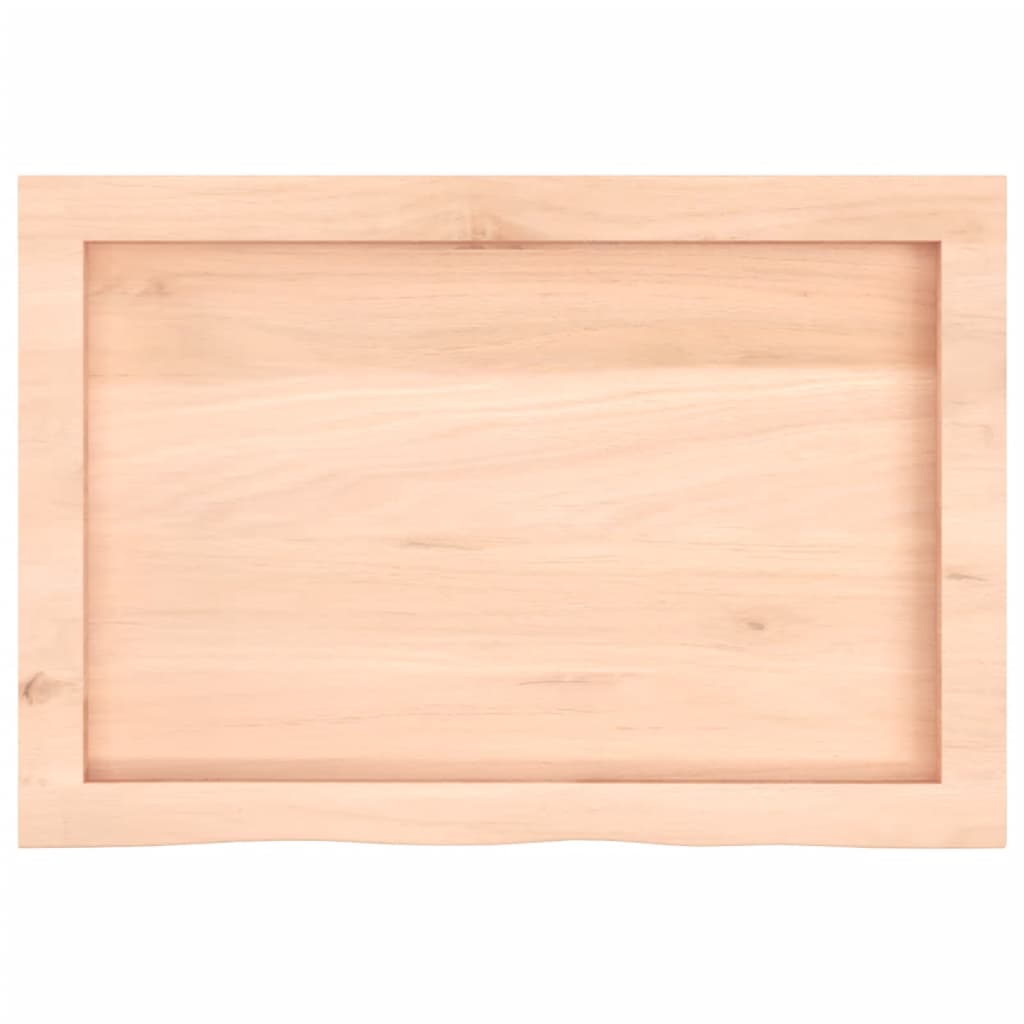 Bancada p/ casa de banho 60x40x(2-6) madeira maciça não tratada