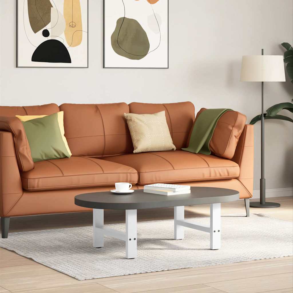 Pés para mesa de centro , brancos, 2 peças, 50x(30-31) cm, aço