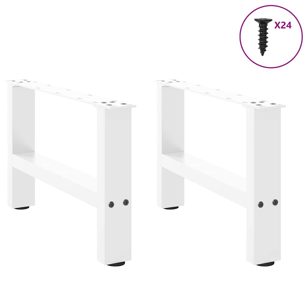 Pés para mesa de centro , brancos, 2 peças, 50x(30-31) cm, aço