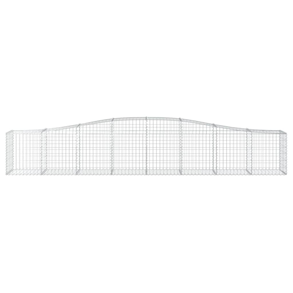 Cestos gabião arqueados 4 pcs 400x50x60/80 cm ferro galvanizado