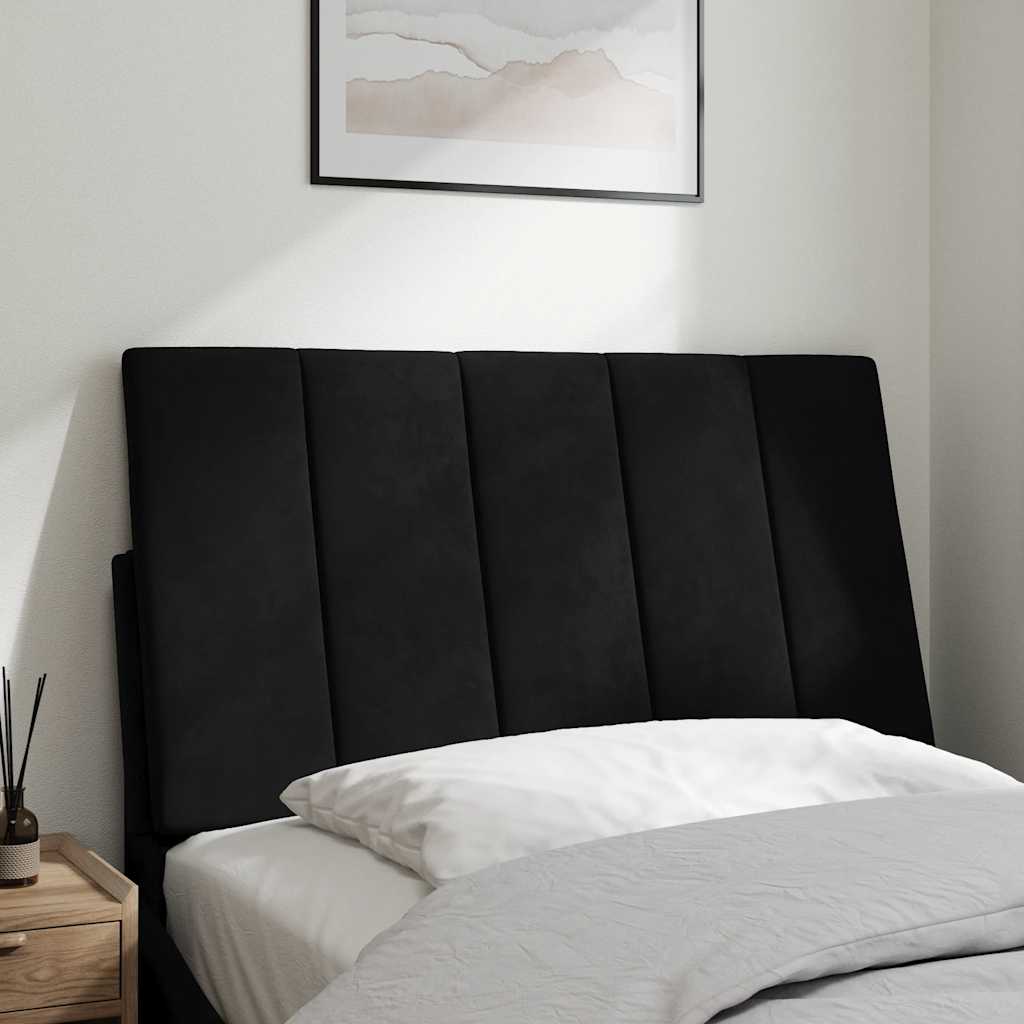 Almofadão de cabeceira hanko 90 cm veludo preto