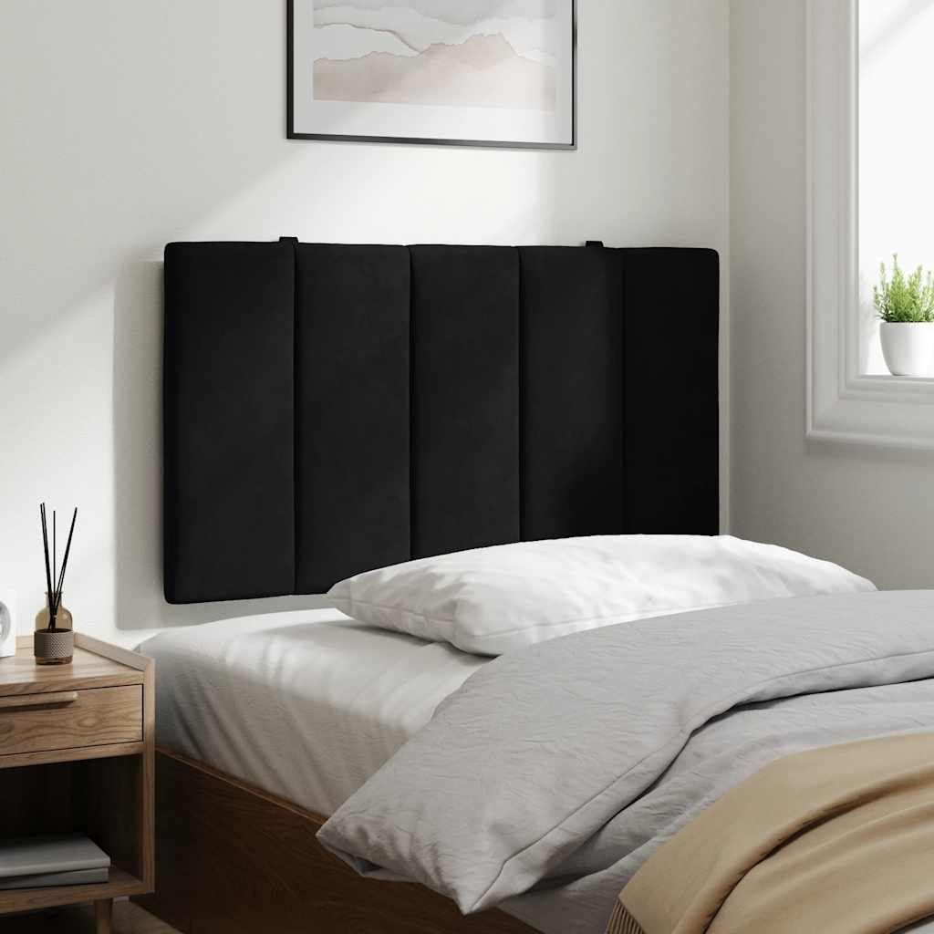 Almofadão de cabeceira hanko 90 cm veludo preto