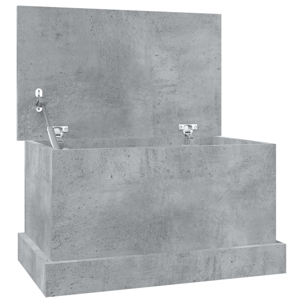 Caixa de arrumação 50x30x28 cm derivados madeira cinza cimento