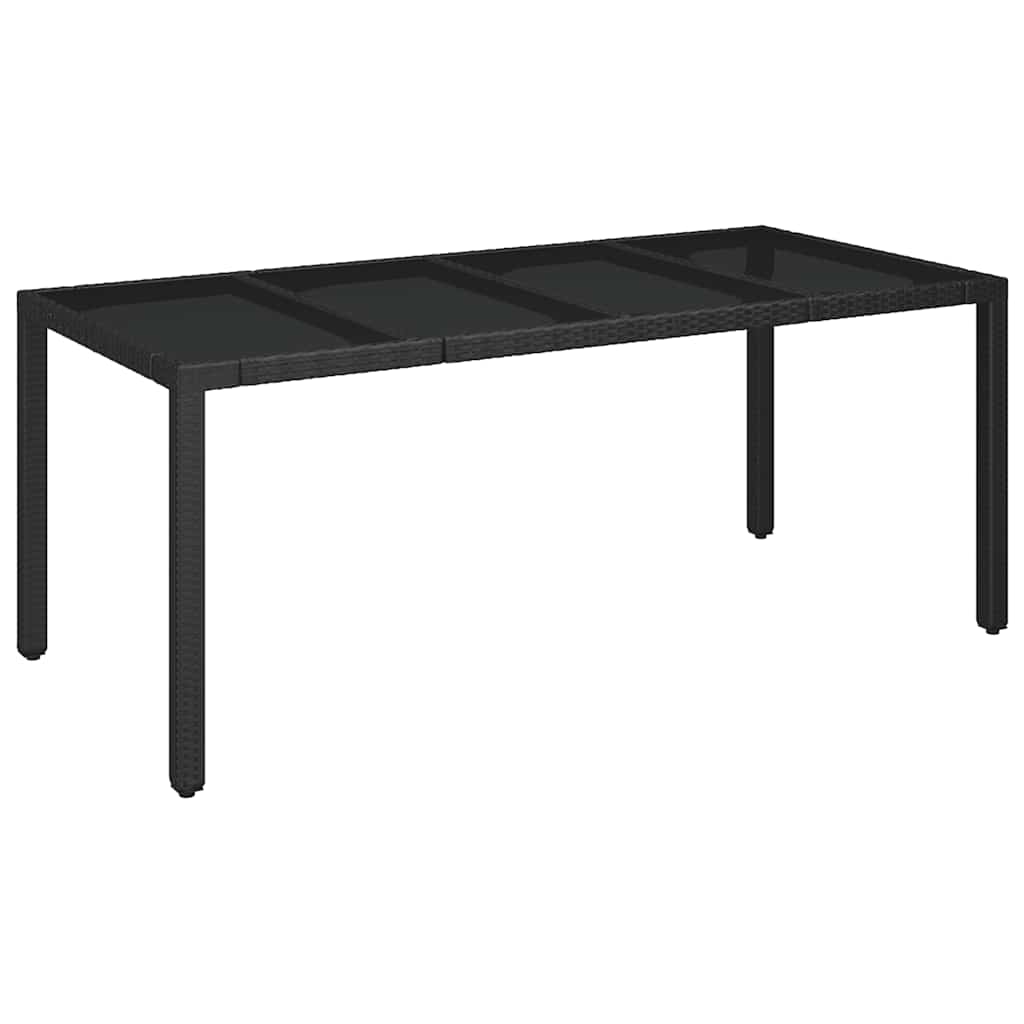 7 Pcs conjunto de jantar p/ jardim c/ almofadões vime PE preto