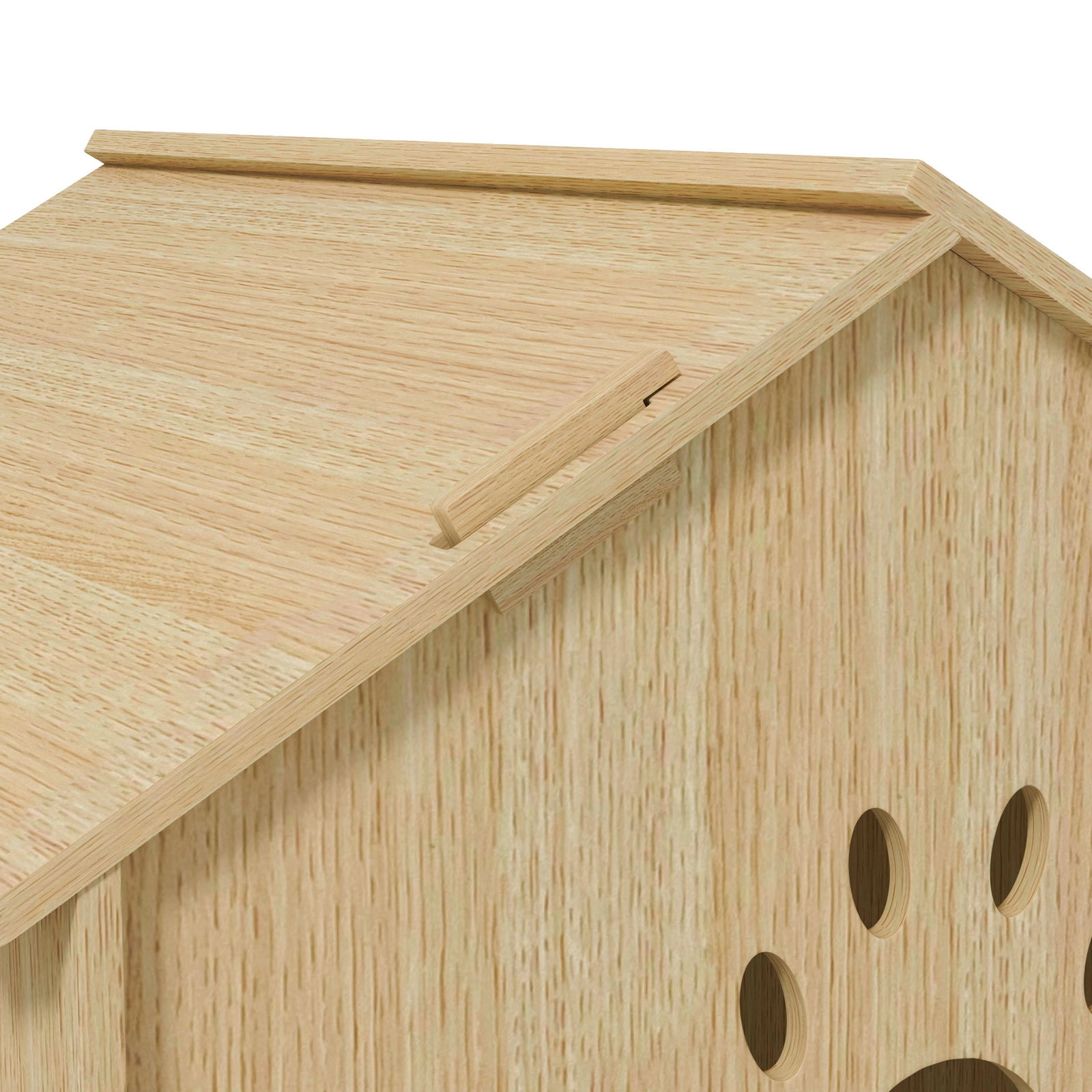Casota para cães casa para cães com janelas desenho de patas ocas casa para cães e gatos 49,5x41x51 cm madeira