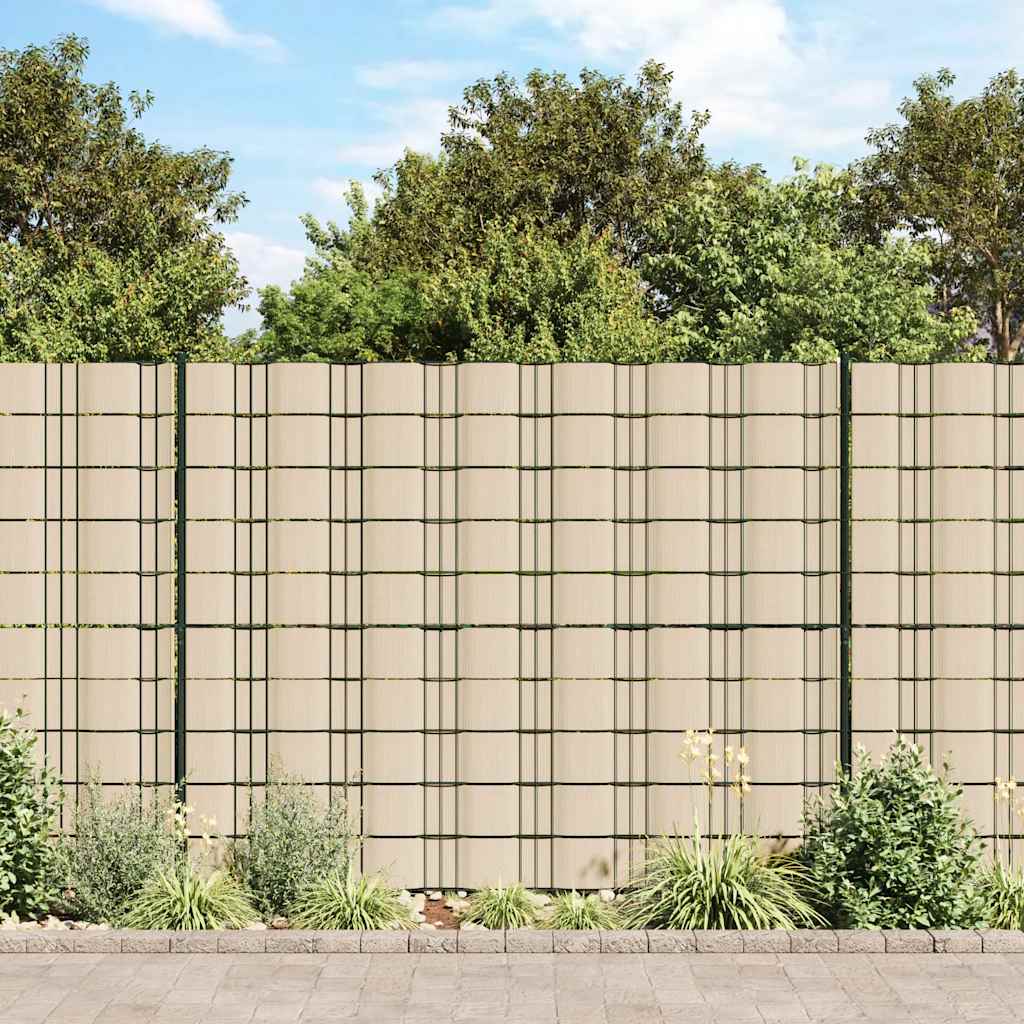 Painel de privacidade para jardim 70x0,19 m PVC creme