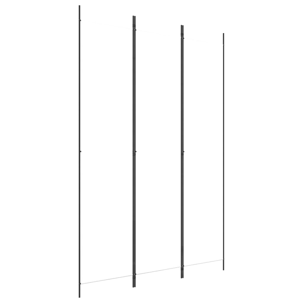 Biombo com 3 painéis 150x220 cm tecido branco
