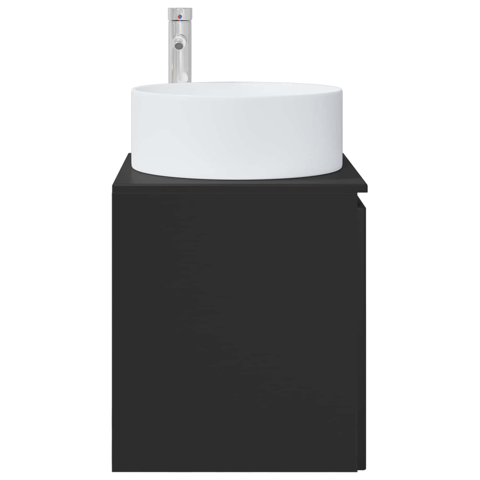 Vanidade de pia de parede preto 49,5 x 44,5 x 65,5 cm