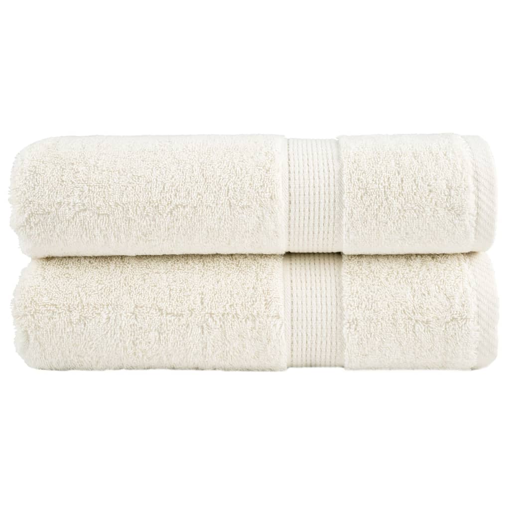Toalhas de banho premium solund 2pcs 70x140 cm 600 gsm creme