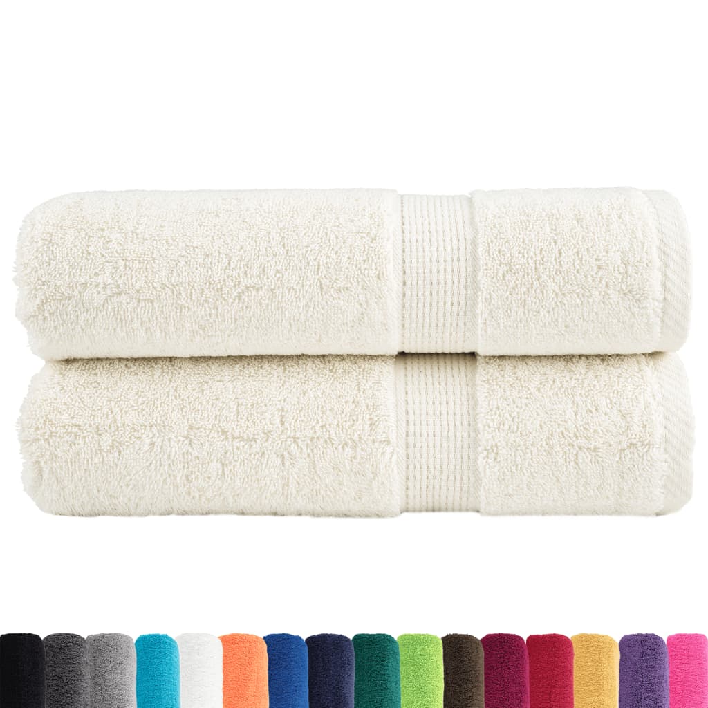 Toalhas de banho premium solund 2pcs 70x140 cm 600 gsm creme