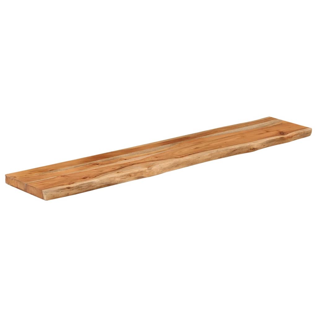 Prateleira de parede retangular 110x20x3,8 cm acácia maciça
