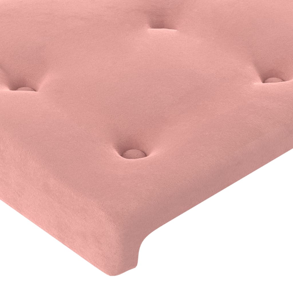 Cabeceiras rosa 160x5x78/88 cm veludo