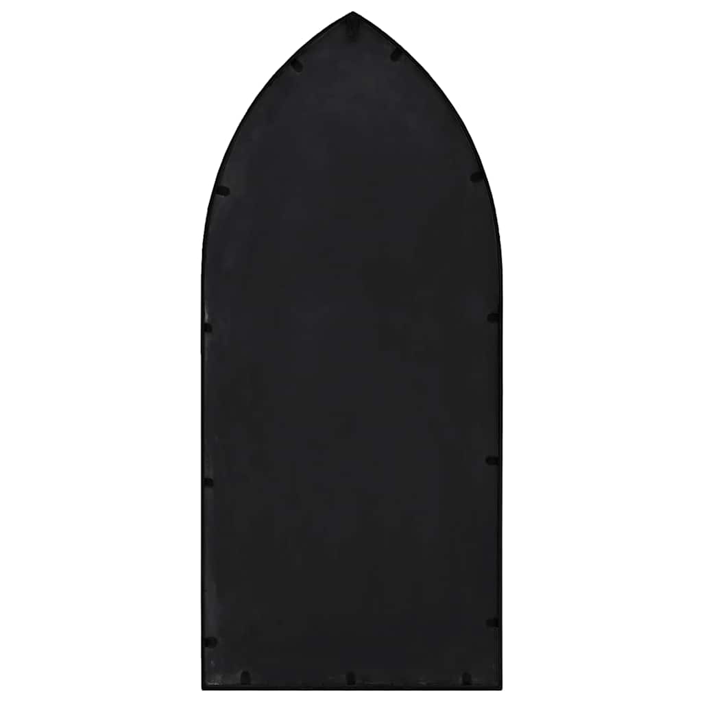 Espelho de jardim p/ uso exterior ferro 100x45 cm preto
