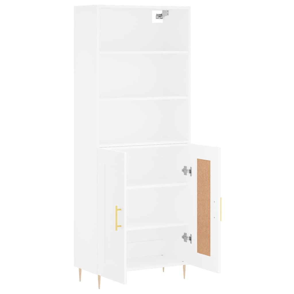 Armário alto 69,5x34x180 cm derivados de madeira branco