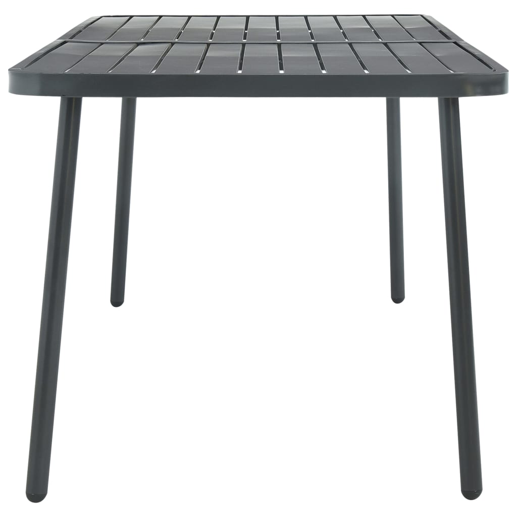 Mesa de jardim 180x83x72 cm aço cinzento-escuro