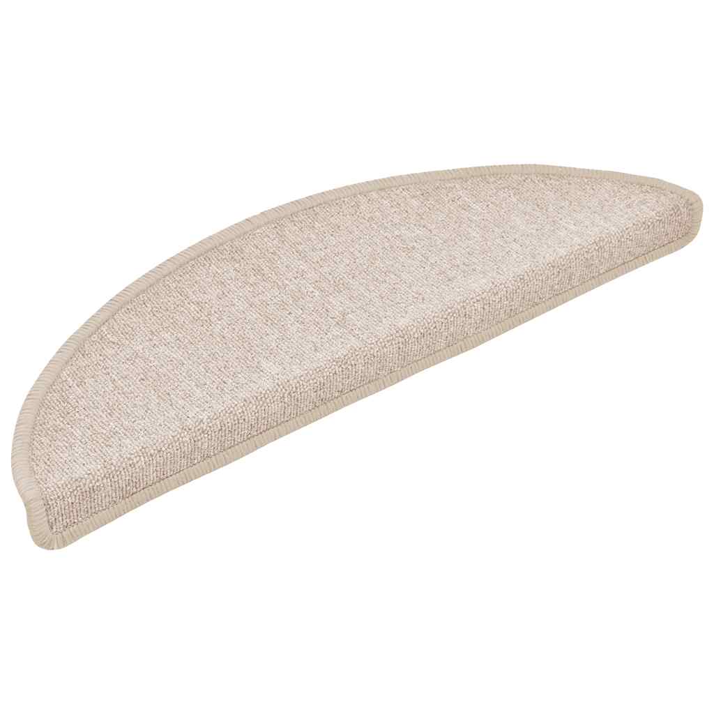 Tapetes de escada 20 peças 56x17x3 cm cinza-claro semicircular