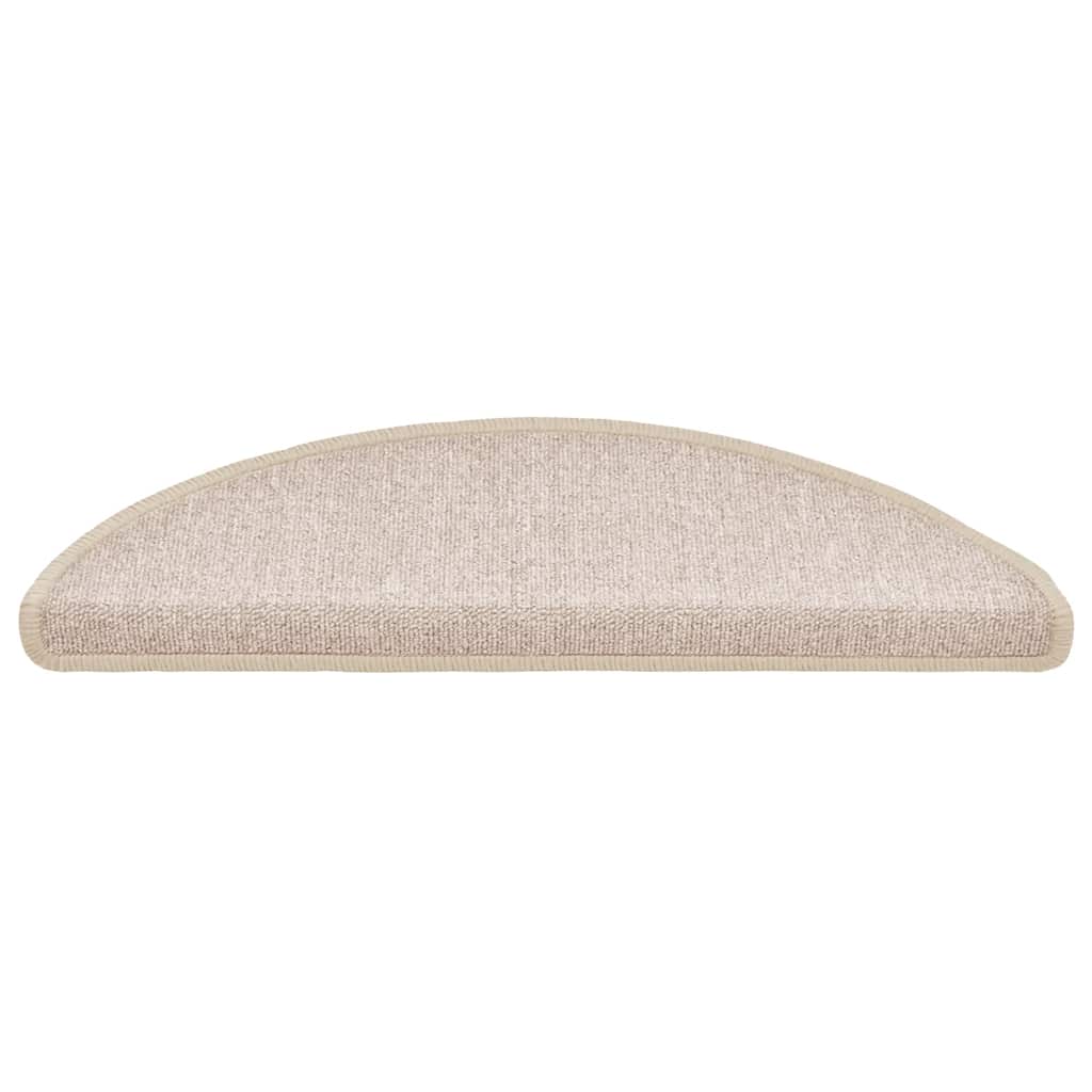 Tapetes de escada 20 peças 56x17x3 cm cinza-claro semicircular