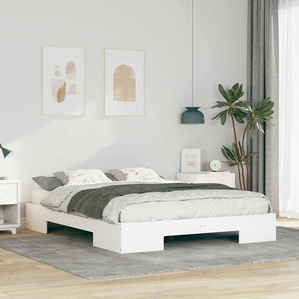Estrutura da cama branco 140 x 200 cm