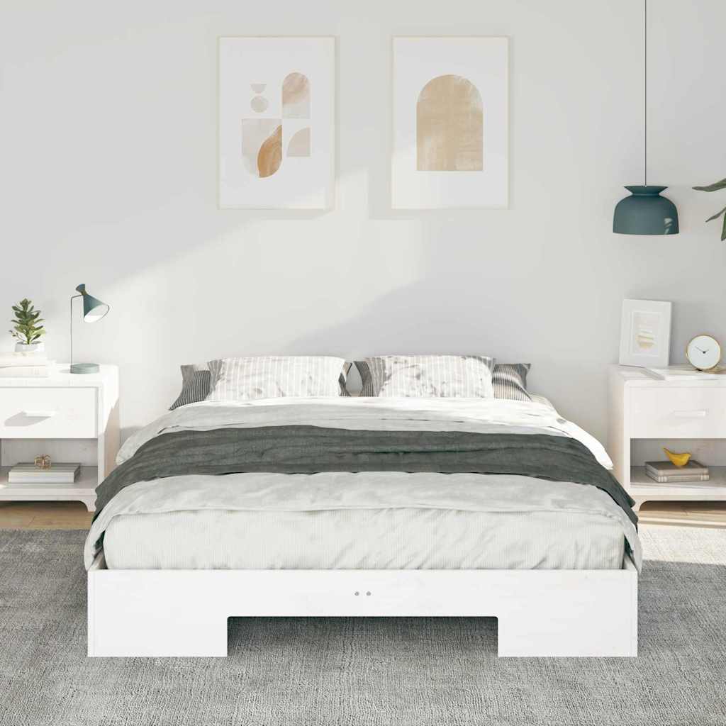 Estrutura da cama branco 140 x 200 cm