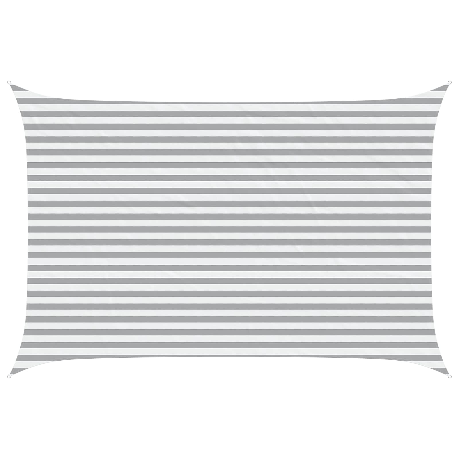 Vela de sombra solar cinza claro e branco 4,5 × 3 m