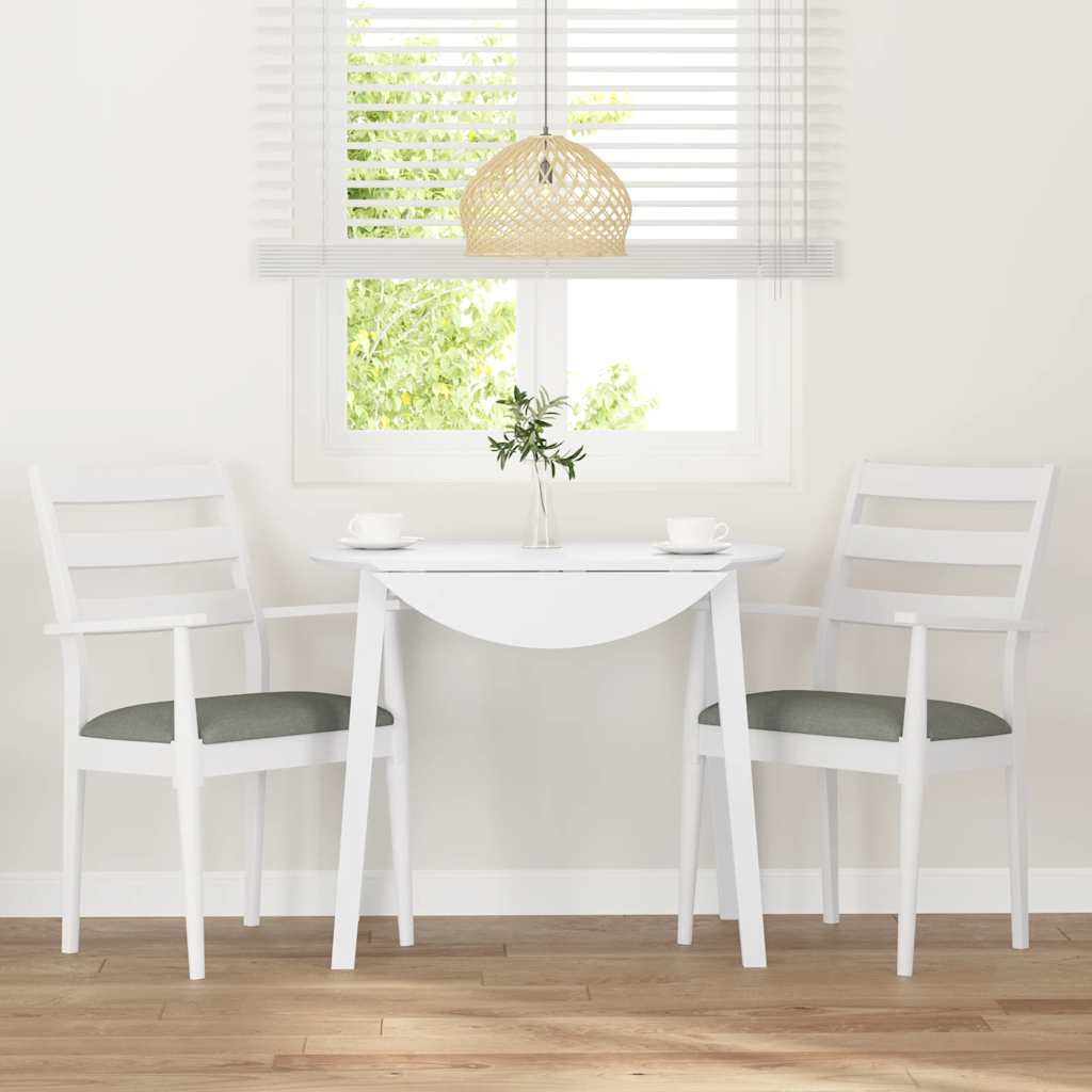 Cadeiras de jantar com almofadões 2 pcs madeira maciça branco