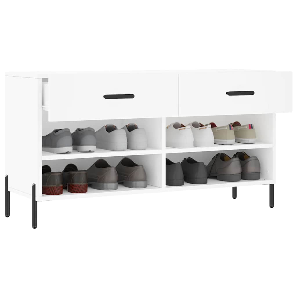 Banco sapateira 102x35x55 cm derivados de madeira branco