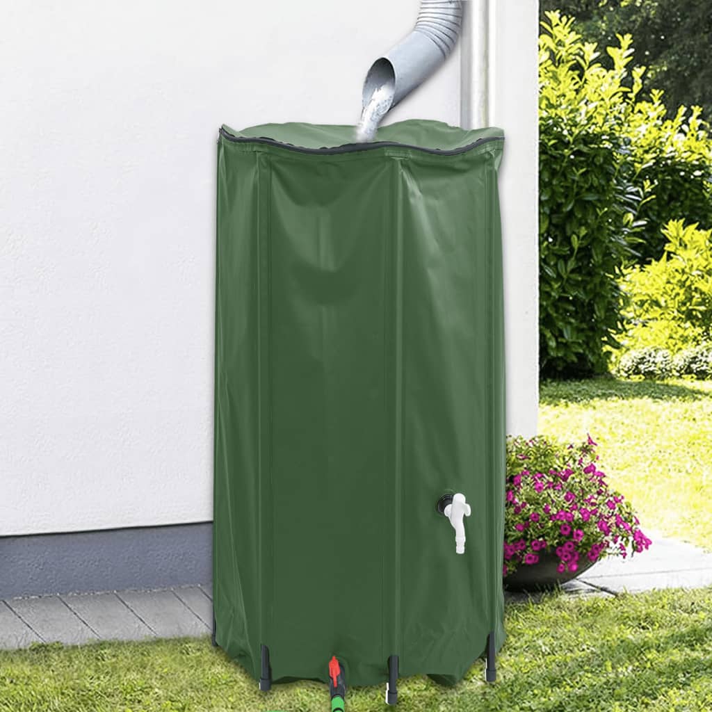 Depósito de água dobrável com torneira 380 l PVC