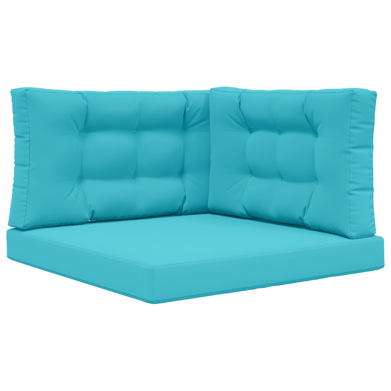 Almofada para sofá externo poliéster turquesa 80 x 80 x 8 cm