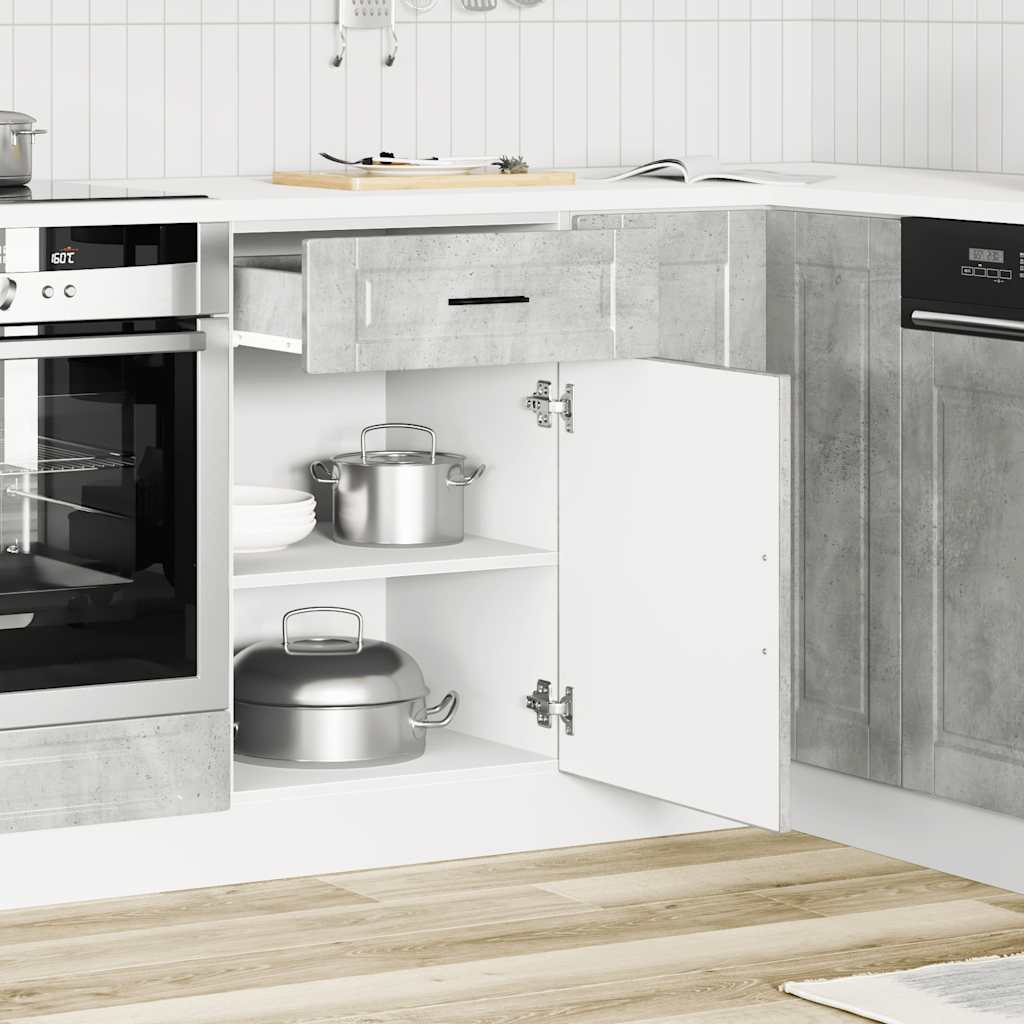 Armário base cozinha porto derivados madeira cinzento cimento
