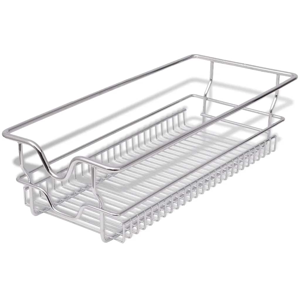 Cestos de arame extraíveis 2 pcs 300 mm prateado