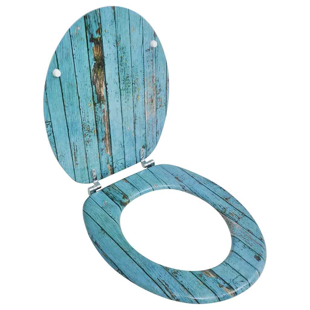 Assentos de sanita com tampas 2 pcs MDF madeira velha