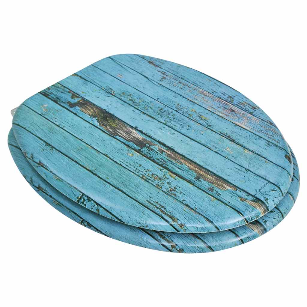 Assentos de sanita com tampas 2 pcs MDF madeira velha