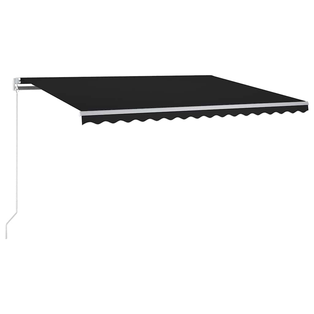 Toldo automático com LED e sensor de vento 350x250 cm antracite