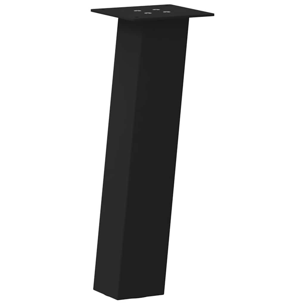 Pés para mesa de centro 4 peças, preto, 42 cm, aço