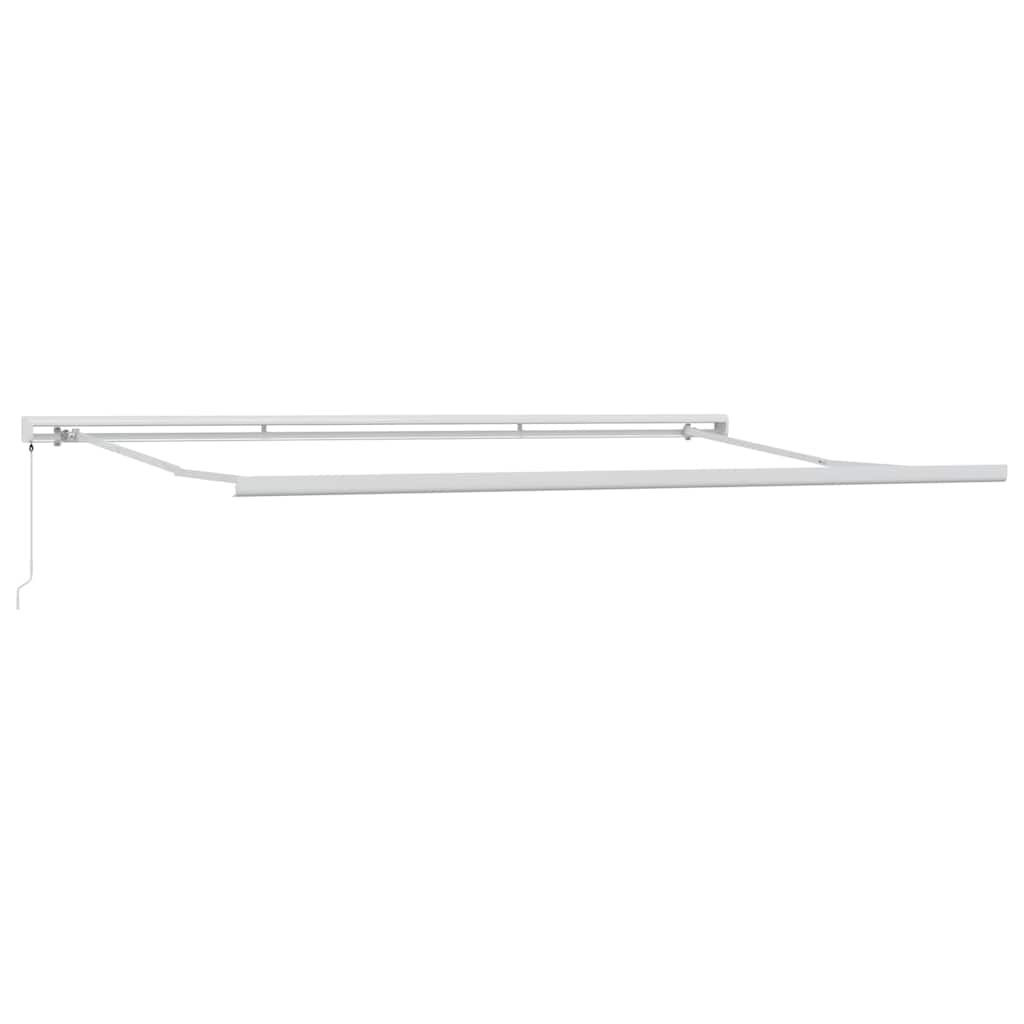 Toldo retrátil 5x3 m tecido e alumínio antracite e branco