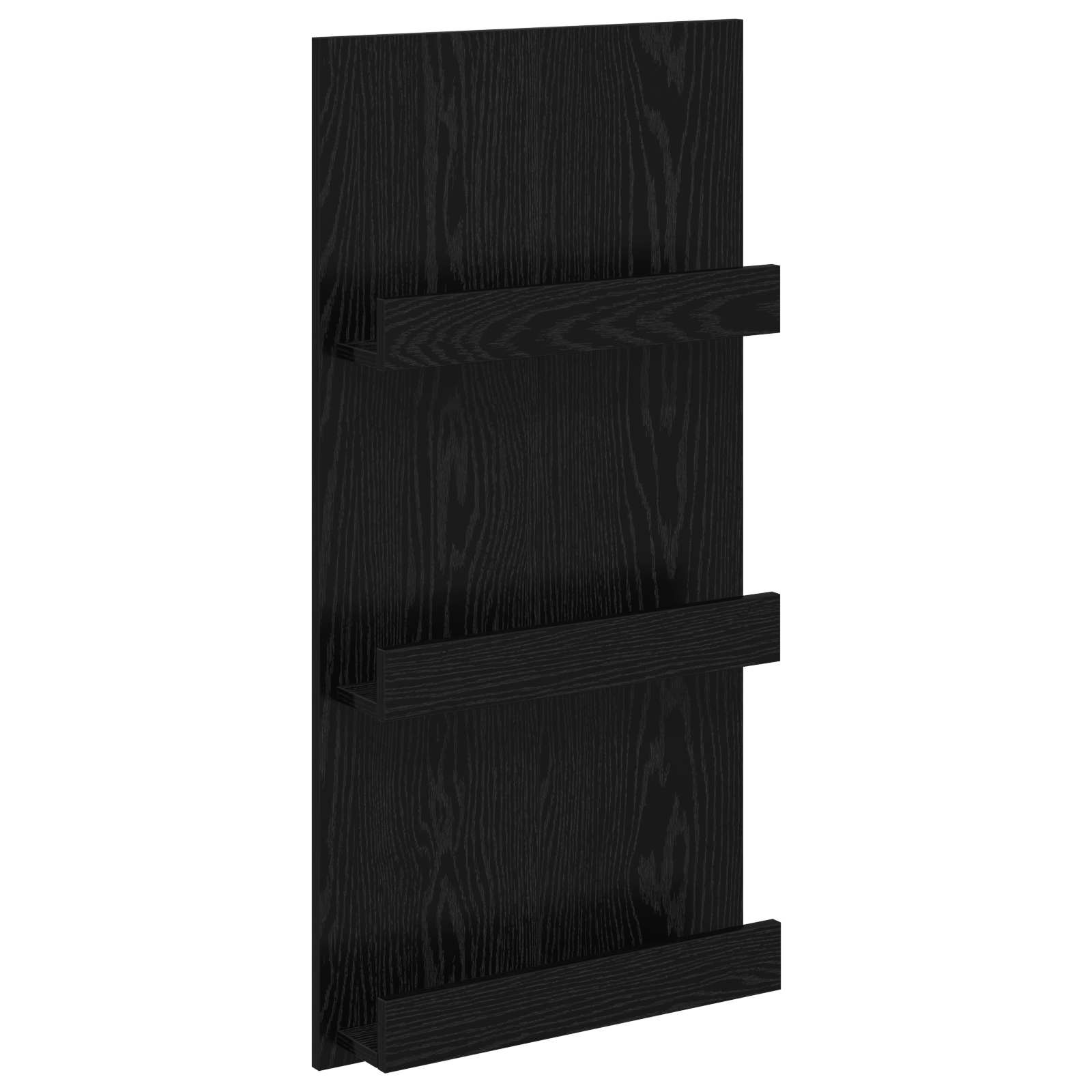 Estante de revistas carvalho preto 51 x 11 x 102 cm