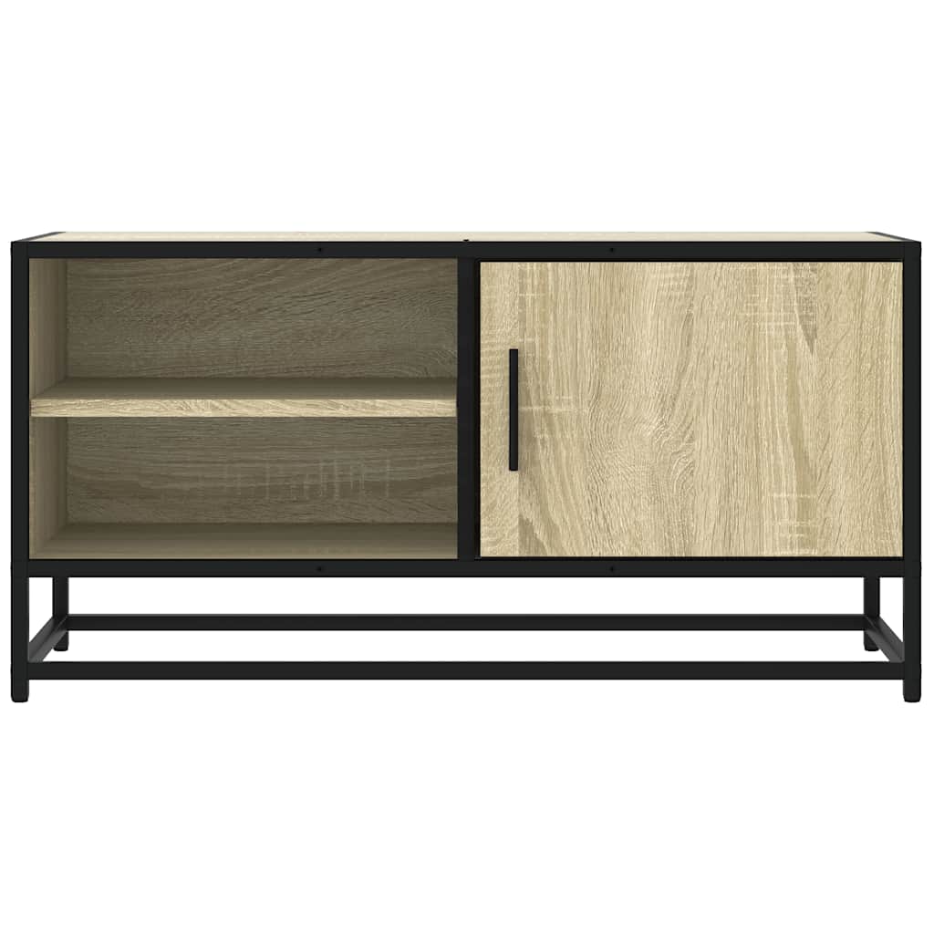 Móvel p/ TV 80x34,5x40 cm deriv. madeira/metal carvalho sonoma