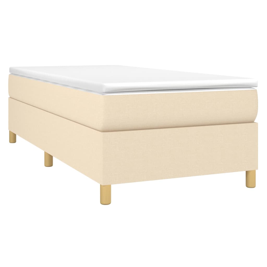 Cama com molas/colchão 100x200 cm tecido cor creme
