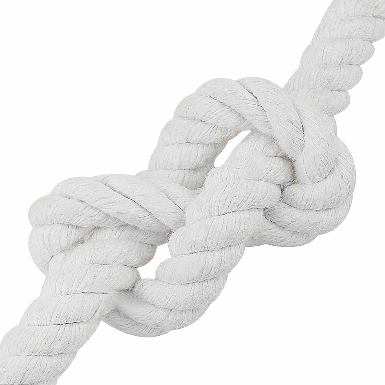 Corda de algodão 24 mm 25 m branco 100% algodão