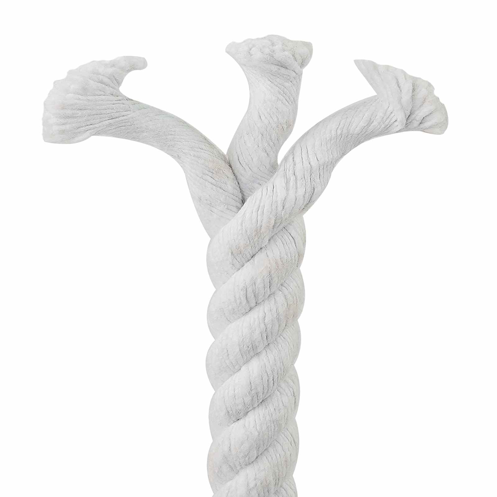 Corda de algodão 24 mm 25 m branco 100% algodão