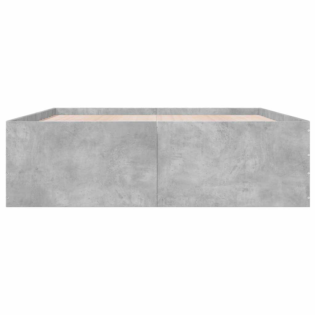 Estrutura de cama 150x200 cm derivados de madeira cinza cimento