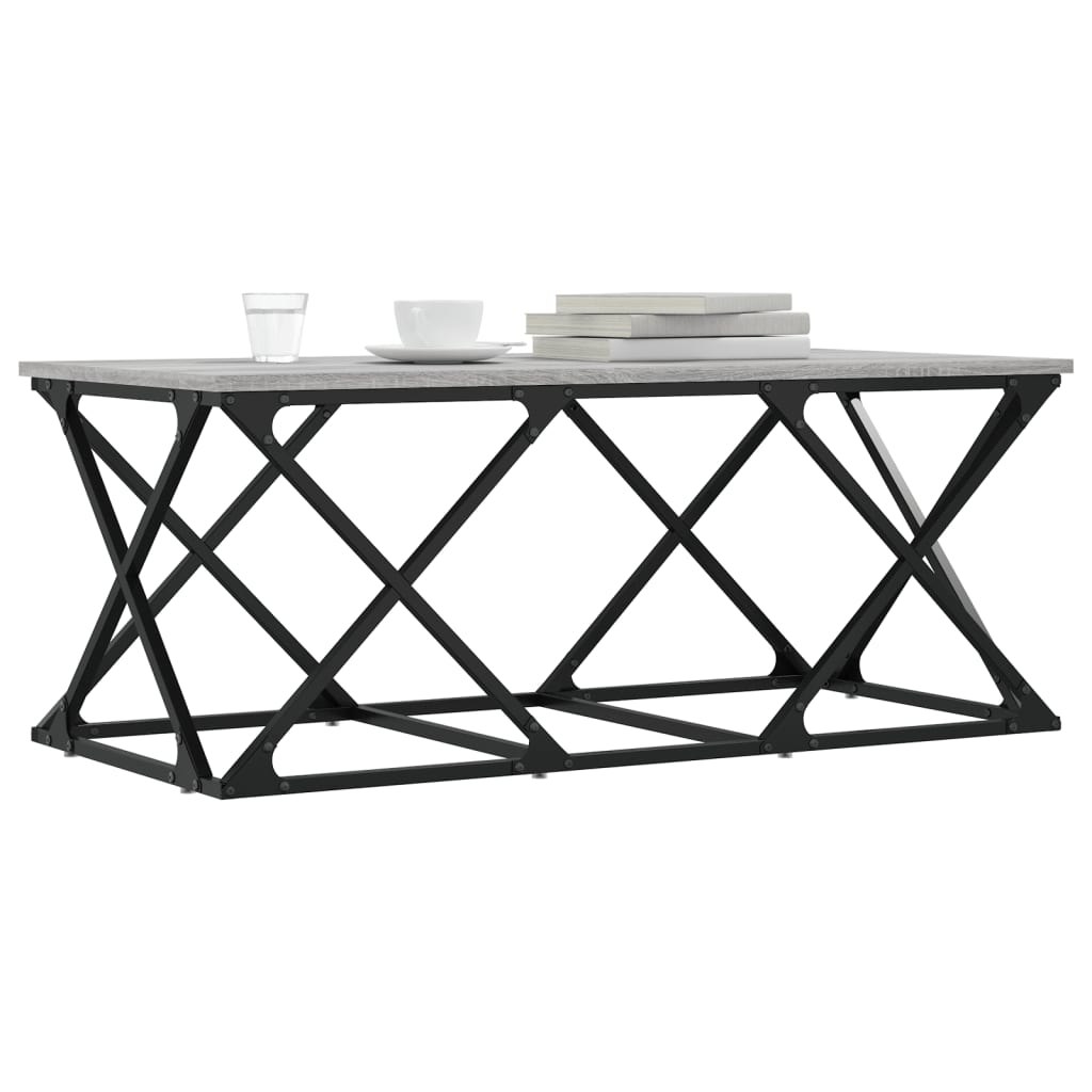 Mesa de centro 100x49x40 cm derivados de madeira cinza sonoma