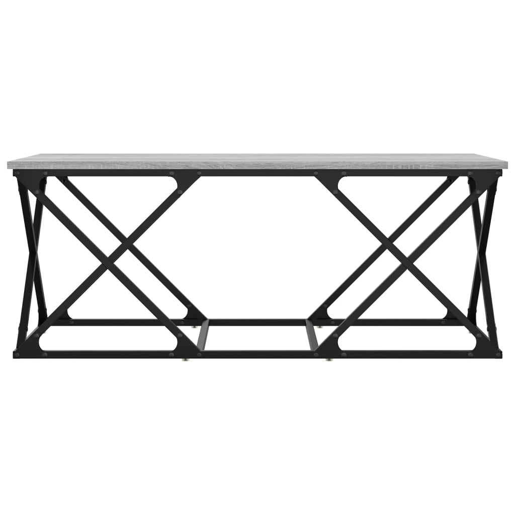 Mesa de centro 100x49x40 cm derivados de madeira cinza sonoma