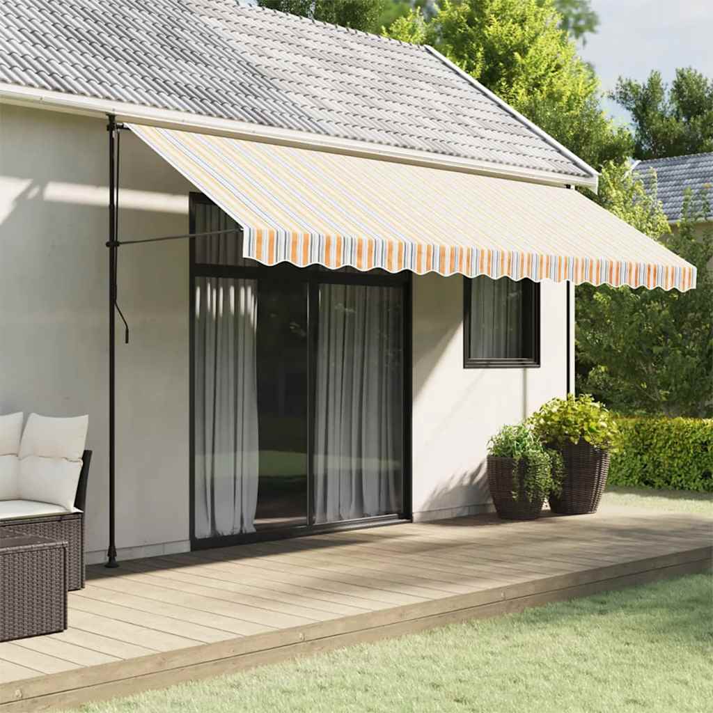 Tecido de substituição para sanefa de toldo 450 cm riscas multicor