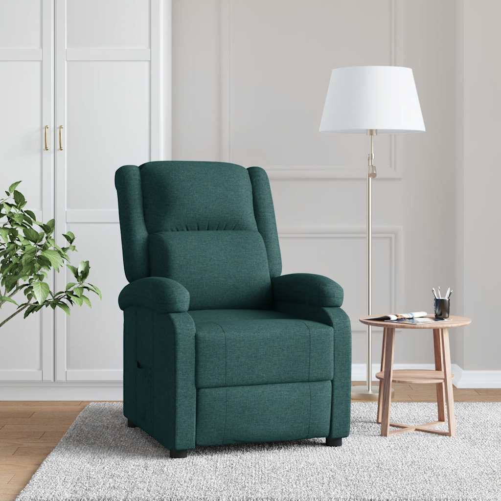 Poltrona reclinável tecido verde-escuro
