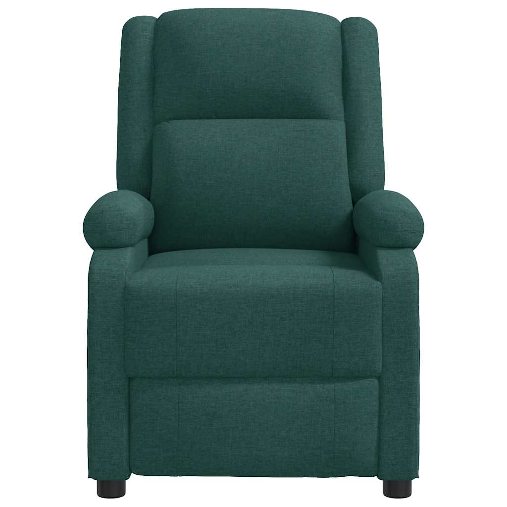 Poltrona reclinável tecido verde-escuro