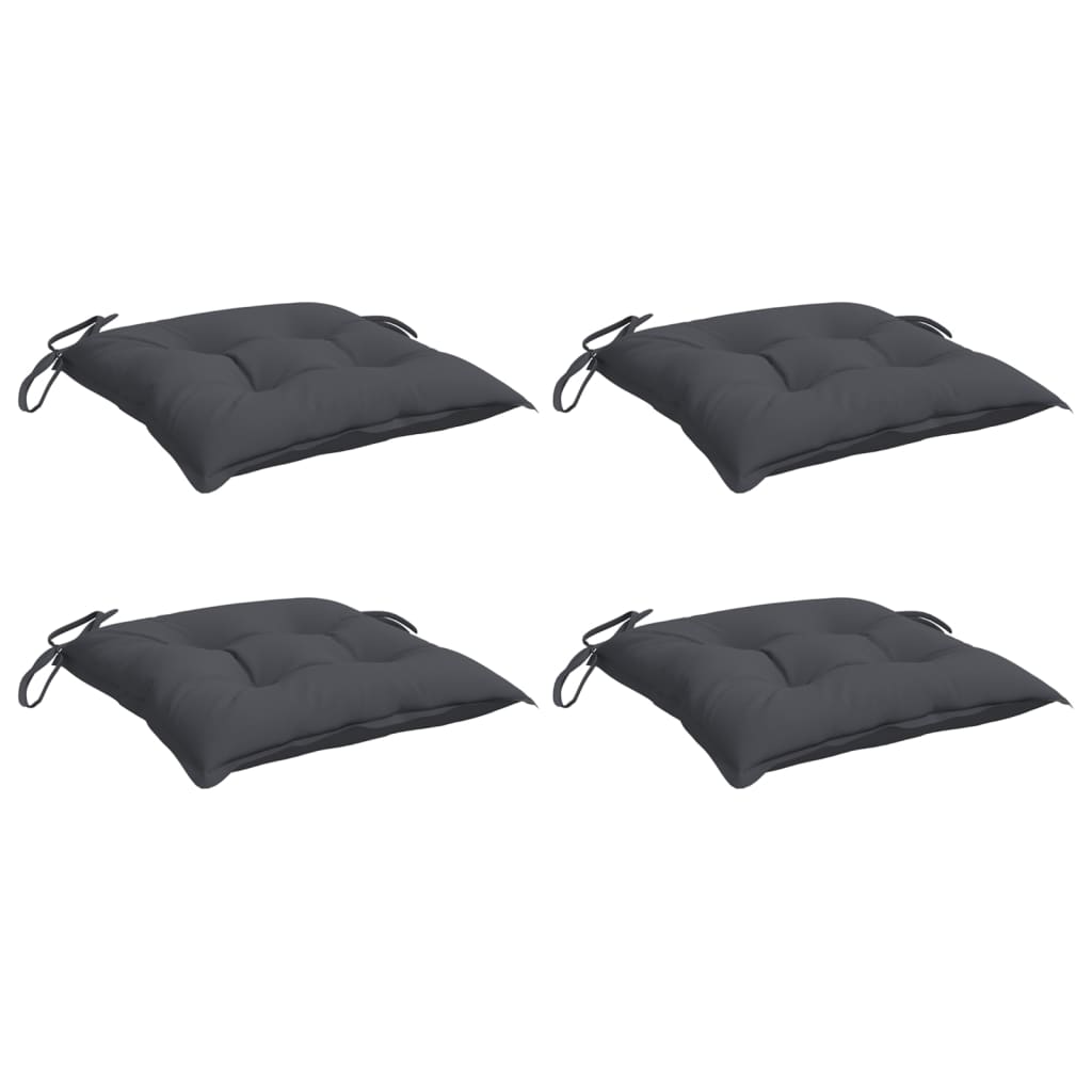 Almofadões de cadeira 4 pcs 40x40x7 cm tecido oxford antracite